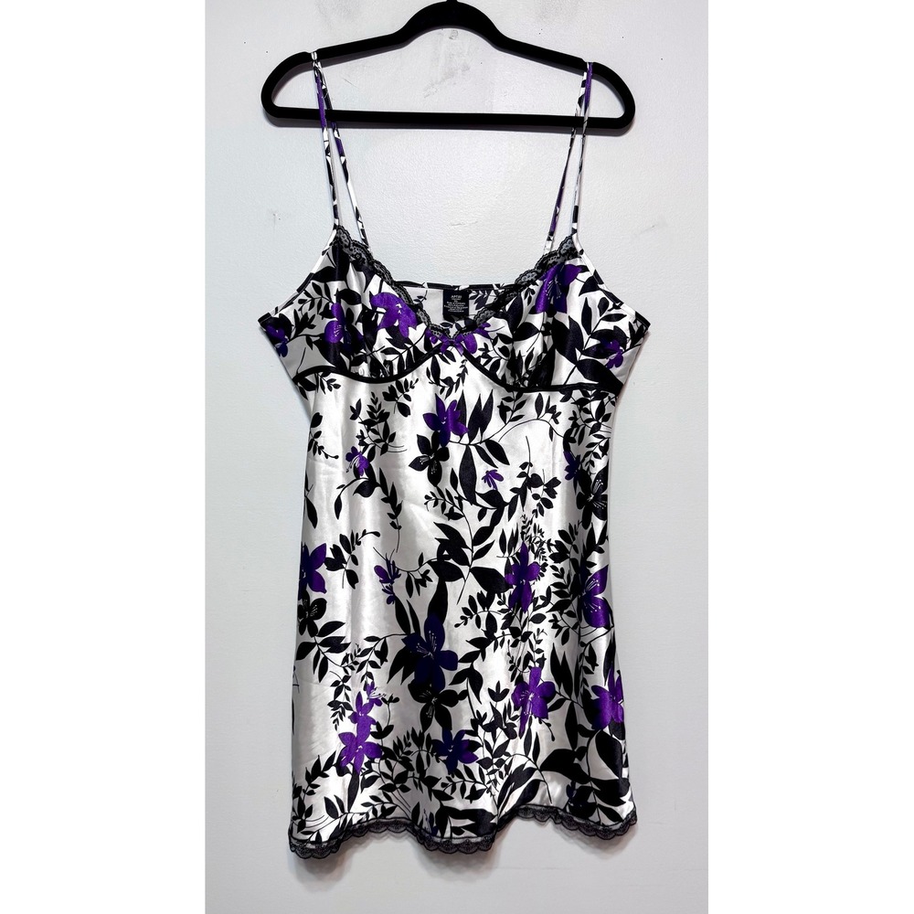 Nine West Black and Purple Floral Mini Dress